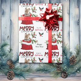 Papel De Presente Cute Yorkshire Terrier Dog no Natal Gift Bag