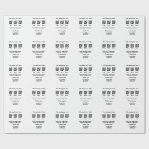 Papel De Presente Dação Coleção de Dons jar adicionar seu nome q r c