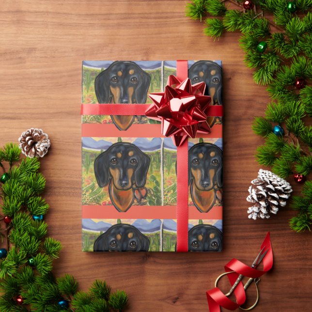 PAPEL DE PRESENTE DACHSHUND (Presente de Natal)