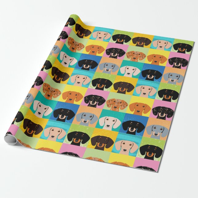 Papel De Presente Dachshund (Desenrolado)