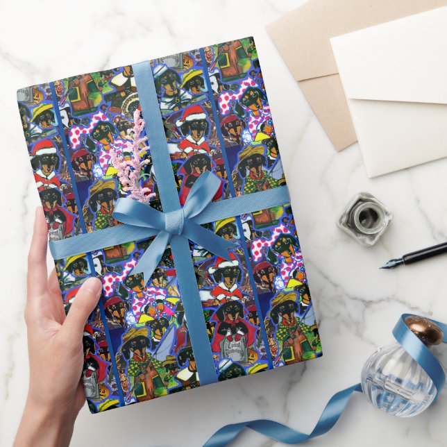 Papel De Presente Dachshund Cartoons (Presentear)
