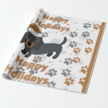 Papel De Presente Dachshund christmas<br><div class="desc">Papel de embrulho de natal Dachshund. Papel de embrulho Dachshund.</div>