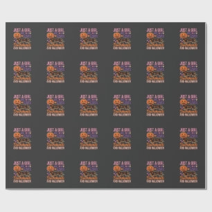 Papel De Presente Dachshund Engraçado Abóbora de Halloween Amante de