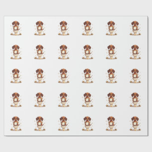 Papel De Presente Dachshund Fofo Antigo no Banheiro de Desenho Anima