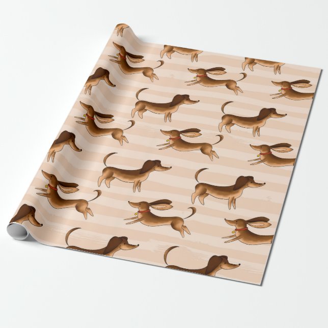 Papel De Presente Dachshund Gift Wraptor Paper (Desenrolado)