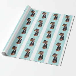 Papel De Presente Dachshund Graduado