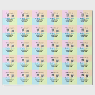 Papel De Presente Dádiva virtual jar q r código doação de moeda PayP