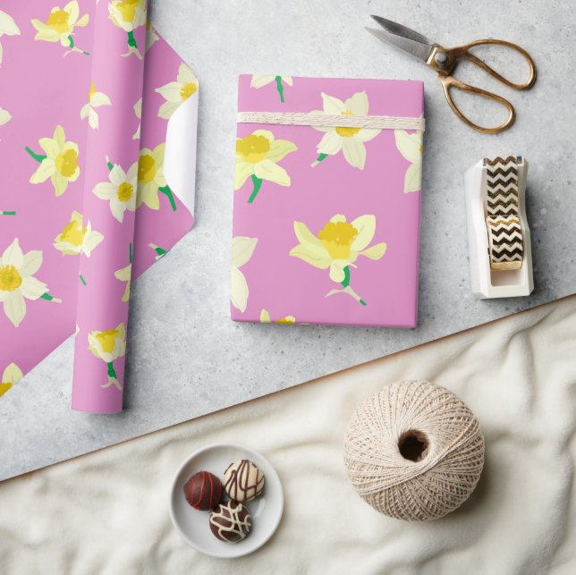 Papel De Presente Daffodils. (Artesanato)
