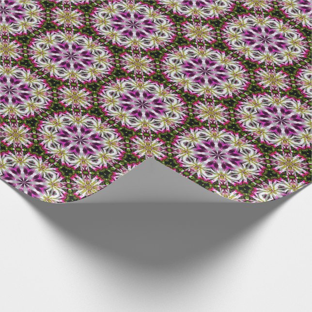 Papel De Presente Dahlia Flower Abstrato Pattern (Ponta)
