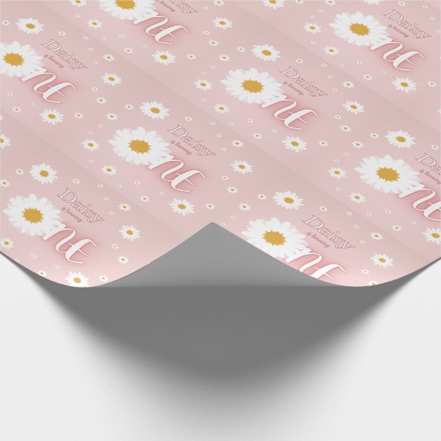 Papel De Presente Daisy 1st Birthday (Ponta)