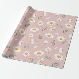 Papel De Presente Daisy em rosa