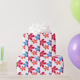 Papel De Presente Daisy Flowers Em Branco