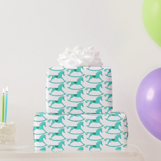 Papel De Presente Daisy, o Cavalo Rocking (Presentes para festas)