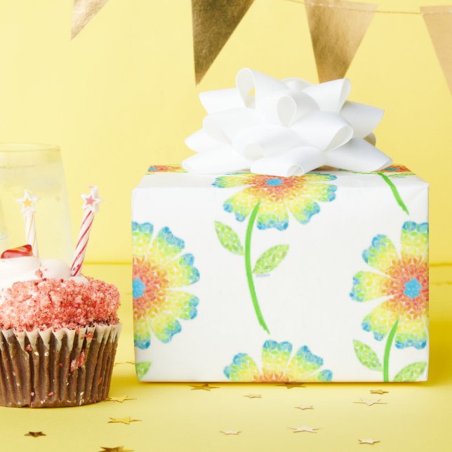 Papel De Presente Daisy Wrapping Paper (Festa de aniversário)
