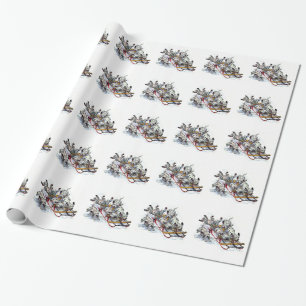 Papel De Presente Dalmaciano Pups Sledim