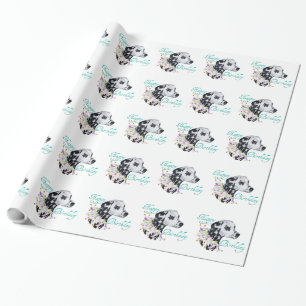 Papel De Presente Dalmatian Feliz Aniversário