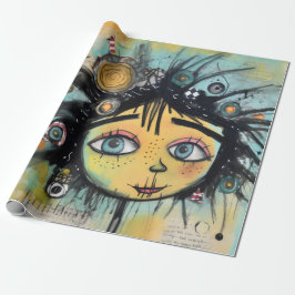 Papel De Presente Dama de Arte 28 Encantadora e aflita