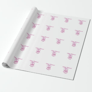 Papel De Presente Damas de honra do acampamento rosa adicionar nome 