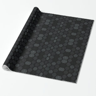 Papel De Presente Damasco floral escuro
