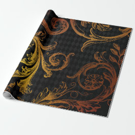 Papel De Presente Damask Grunge Vintage