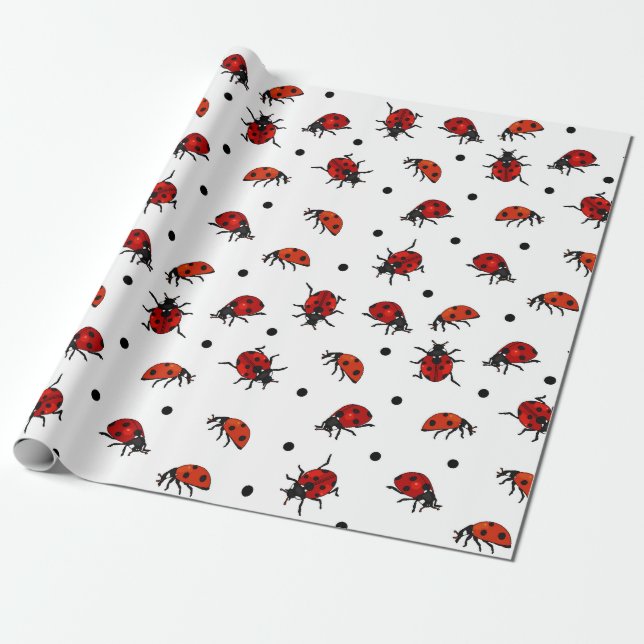 Papel De Presente Damybugs e Bolinhas - Lápias-de-coleira (Desenrolado)