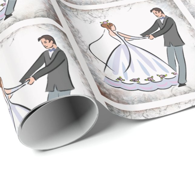 Papel De Presente dança de Casal de dança de casamento (Ponta do rolo)
