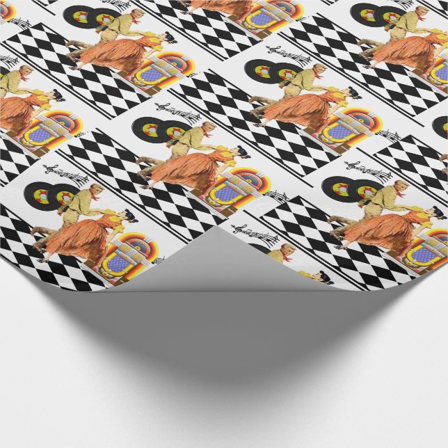 Papel De Presente dança do casal dos registros do jukebox do (Ponta)