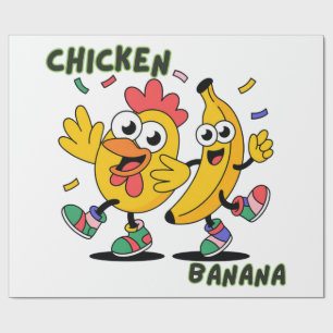 PAPEL DE PRESENTE DANÇA DO FRANGO BANANA