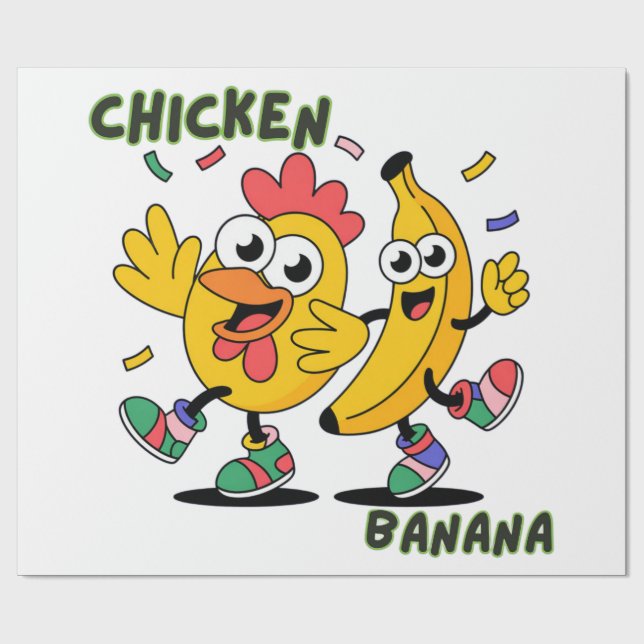 PAPEL DE PRESENTE DANÇA DO FRANGO BANANA (Aberto)