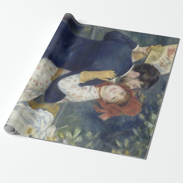 Papel De Presente Dança do País - Pintura Impressionista Renoir (Desenrolado)