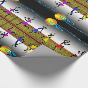 Papel De Presente Dança feliz de Kwanzaa