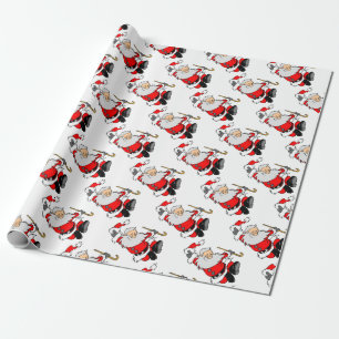 Papel De Presente Dança Papai Noel no Natal