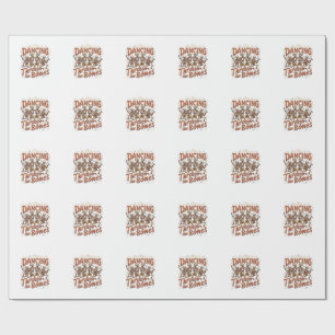 Papel De Presente Dançando Através dos Ossos Música de Esqueletos do