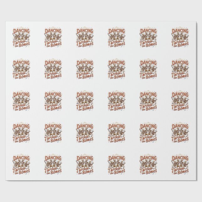 Papel De Presente Dançando Através dos Ossos Música de Esqueletos do (Aberto)