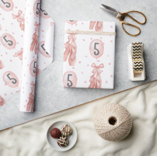 Papel De Presente Dançarina de Balé Ballerina Personalizada Rosa