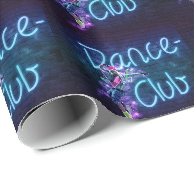 Papel De Presente Dançarino de boate de festa Neon (Ponta do rolo)