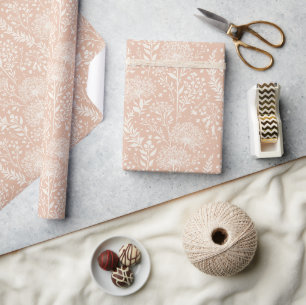 Papel De Presente Dandelion Doce Neutro - Apricot Morno