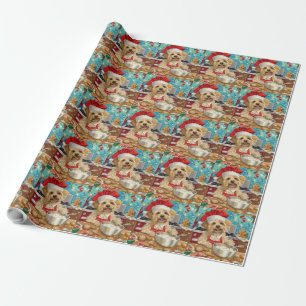 Papel De Presente Dandie Dinmont Terrier Holiday Baking: Natal