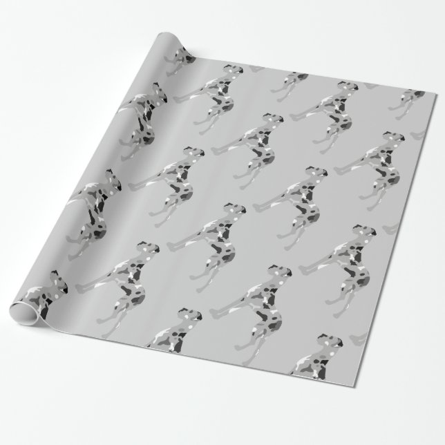 Papel De Presente Dane Merle Cinza Grande (Desenrolado)