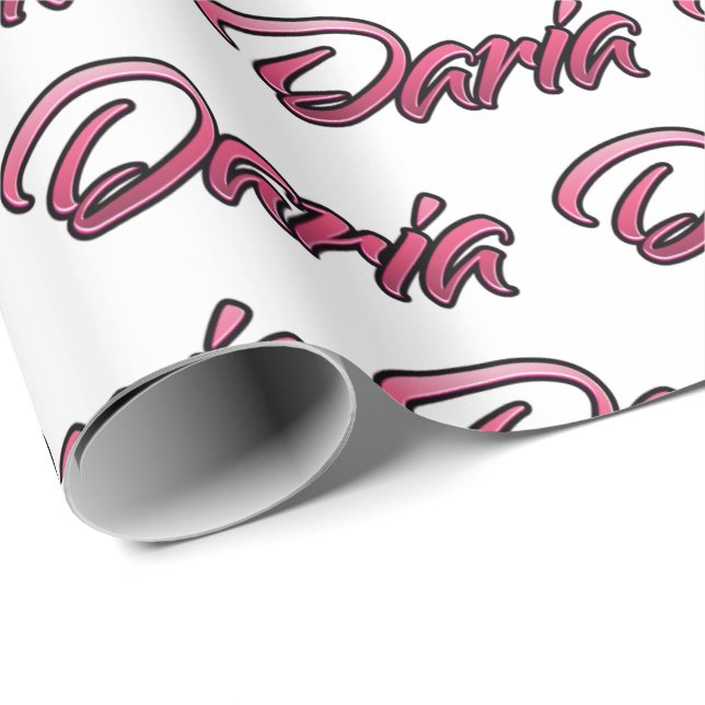 Papel De Presente Daria faded pink personalisiertes Geschenkpapier (Ponta do rolo)