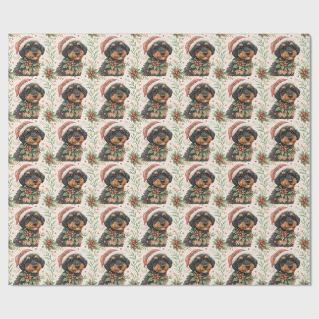 Papel De Presente Dark Berenedoodle Wrapping Paper (Aberto)