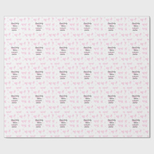 Papel De Presente Data moderna da cor da água do chá de fraldas de f