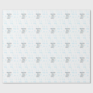 Papel De Presente Data moderna da cor da água do chá de fraldas de f