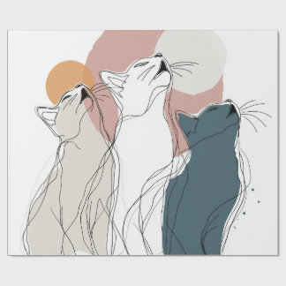 Papel de Presente de Animal da Floresta Única para