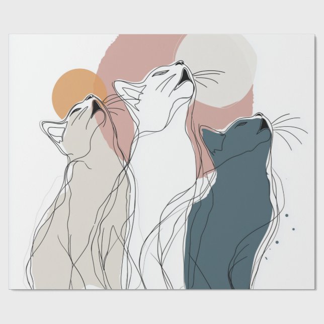 Papel de Presente de Animal da Floresta Única para (Aberto)