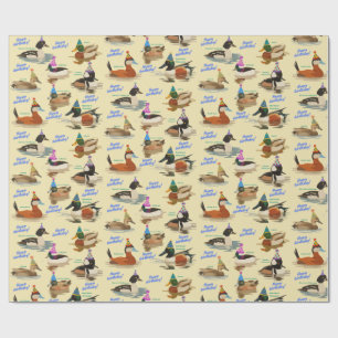 Papel de Presente de Aniversário de Pato