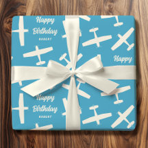 Papel de Presente de Aniversário Nome Personalizad