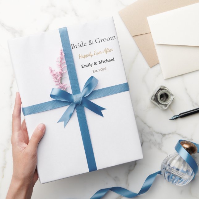 Papel de Presente de Casamento de Luxo | Papel Mat (Presentear)