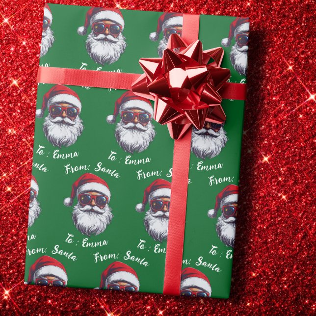 Papel de Presente de Chapéu de Papai Noel, Nome Pe (Criador carregado)