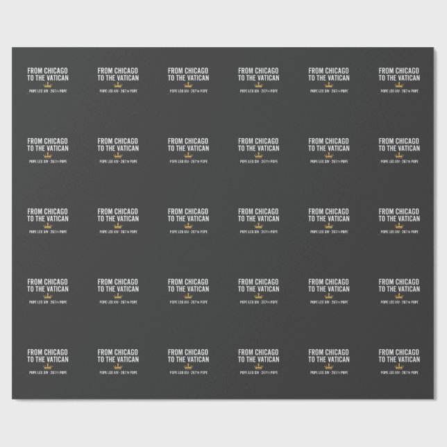 Papel De Presente De Chicago Ao Papa Vaticano Leo 267º (Aberto)